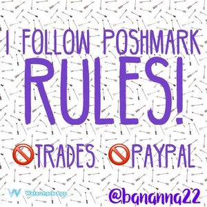 🚫 I follow Poshmark rules 🚫Trades 🚫PayPal